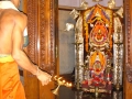 Achut Bhat performing aarati to Shri Mahalasa Narayani at Harikhandige