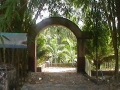 Archway to enter bridge for view of Narayani Teertha, the holy tank